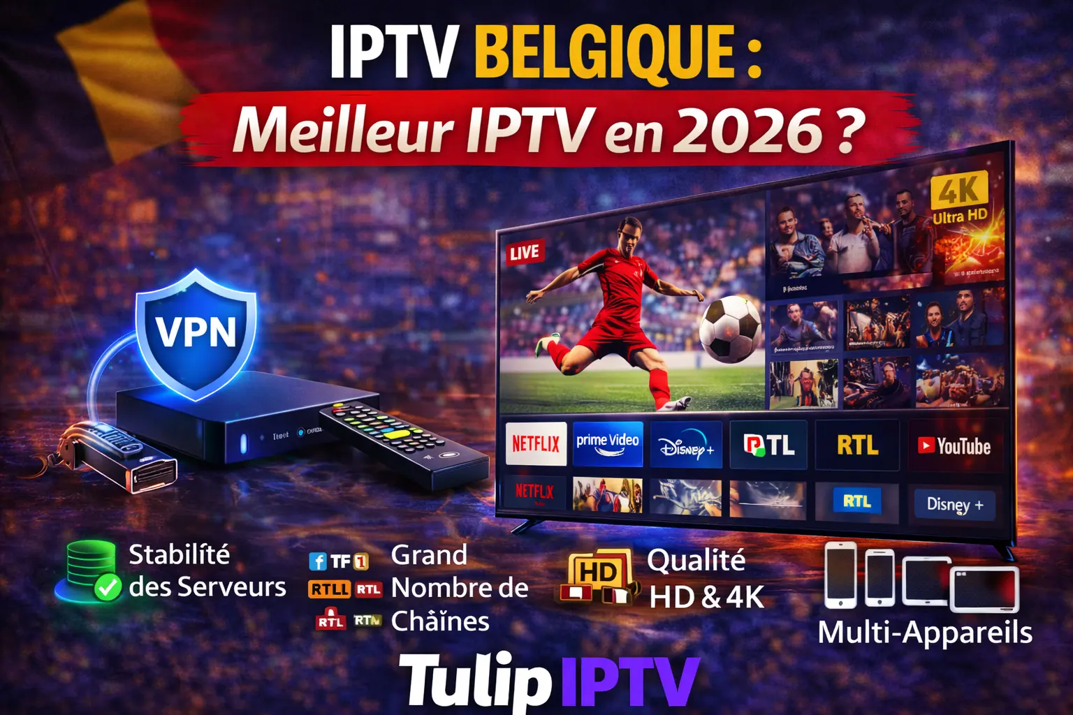 IPTV Belgique : Meilleur IPTV en 2026 ?