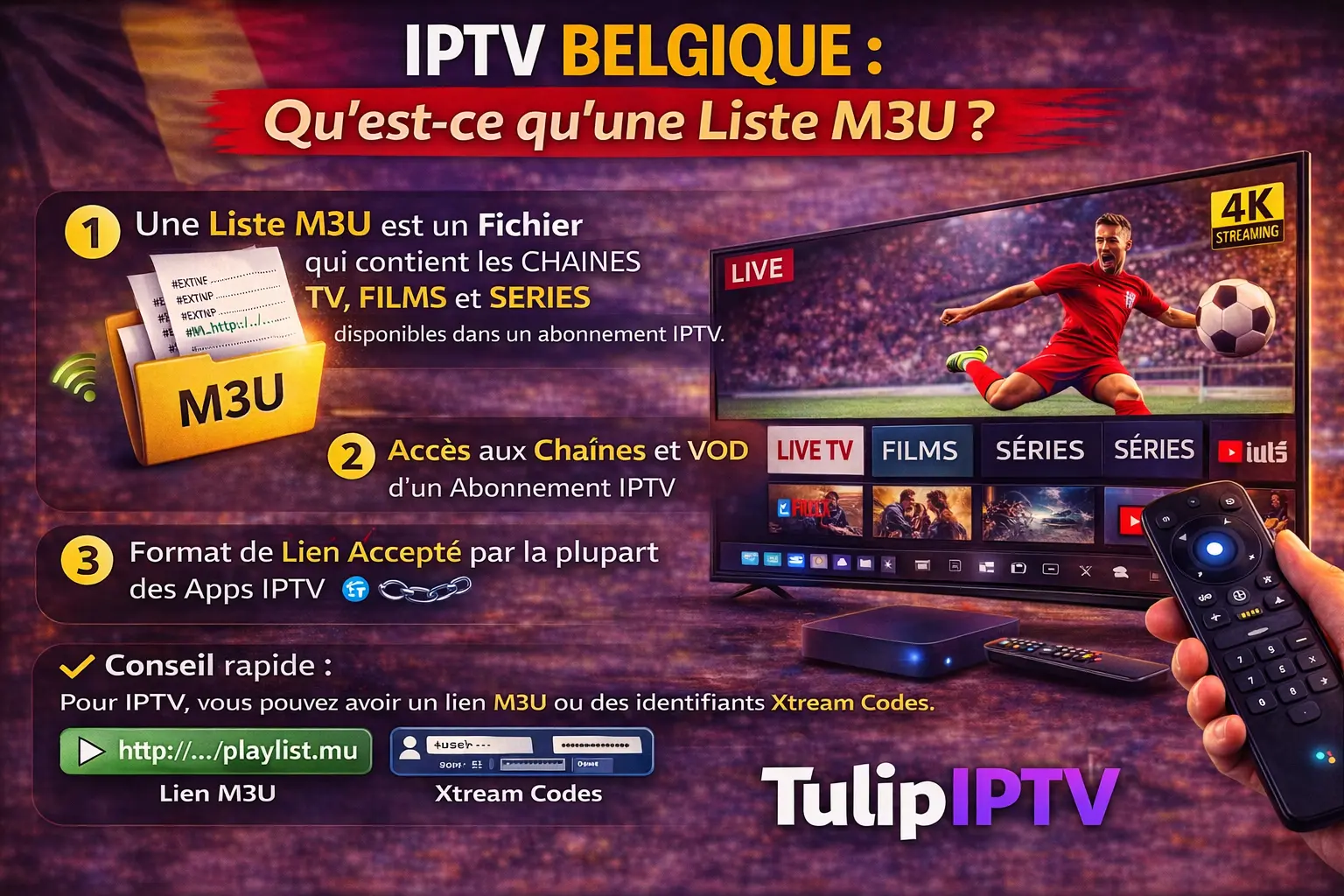 IPTV Belgique : Qu’est-ce qu’une Liste M3U ?