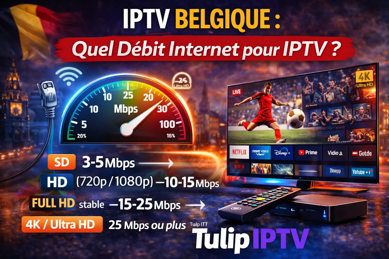 IPTV Belgique : Quel Débit Internet pour IPTV ?