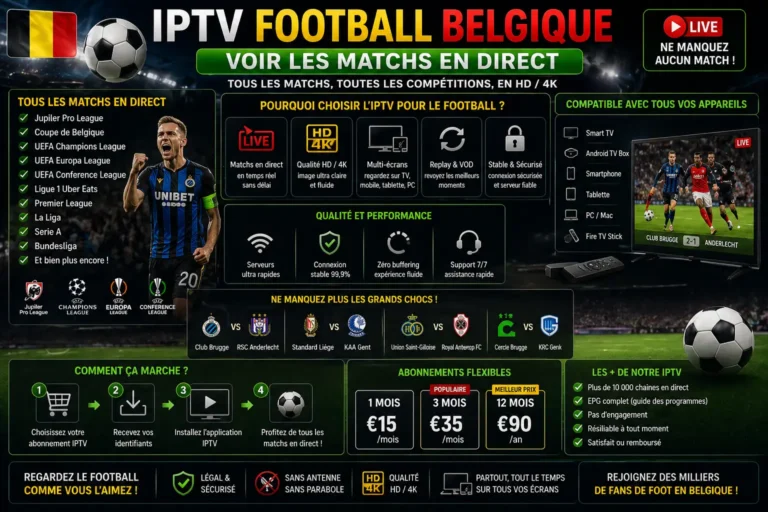 IPTV Football Belgique : Voir les Matchs en Direct