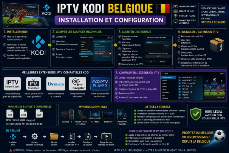 IPTV Kodi Belgique : Installation et Configuration