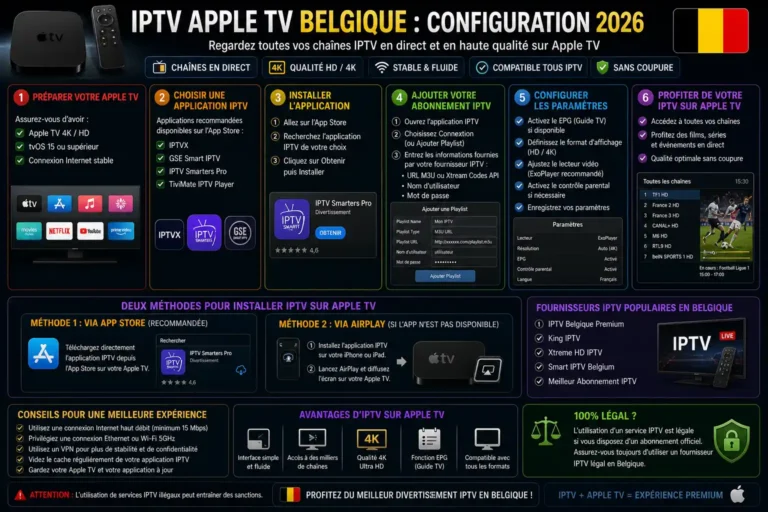 IPTV Apple TV Belgique : Configuration 2026